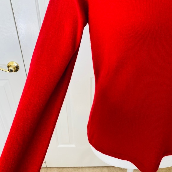M red 100% Cashmere Sweater - Picture 3 of 4